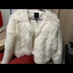 White fluffy coat